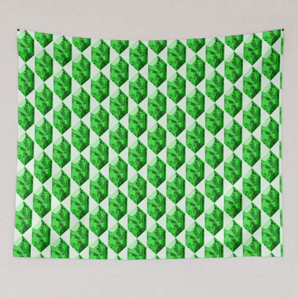 Item preview, Green Rupee Shattered Crystal Pattern designed and sold by gemdesignco.