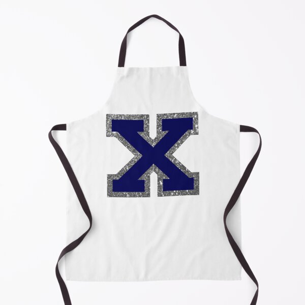 Item preview, silver and navy varsity letter X designed and sold by byleahwithlove.