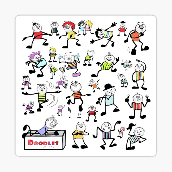 Funny Doodles by Manuela Engelhardt Sticker