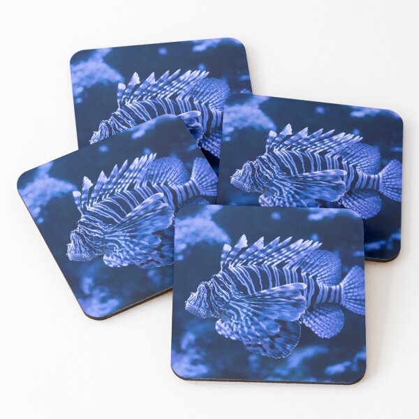 Item preview, Lionfish in blue designed and sold by Zina Stromberg.