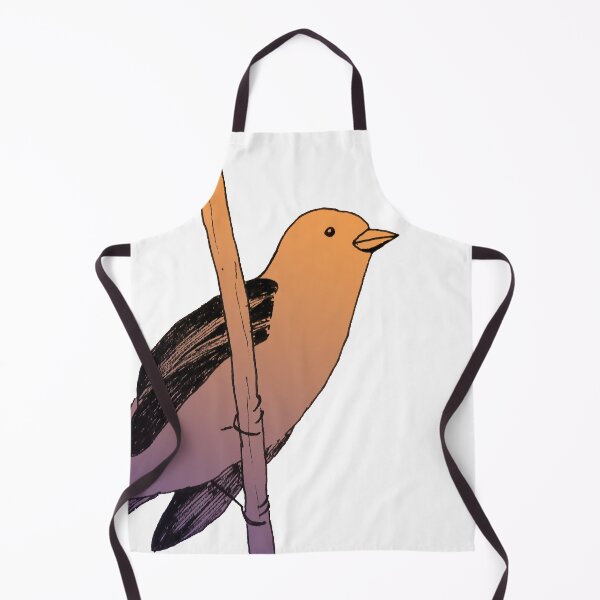 Orange to Purple Bird Apron