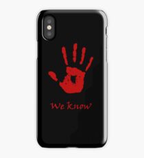 Dark Brotherhood "We Know" (alt phone case) iPhone Case