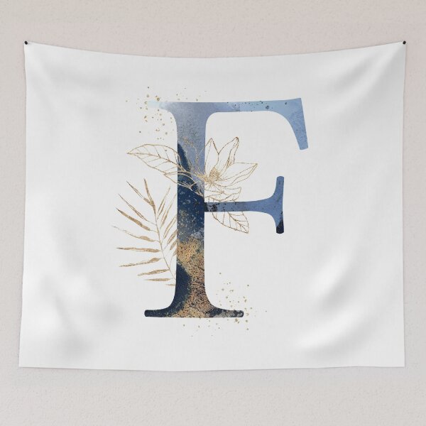 Item preview, Floral Initial Letter F, Monogrammed designed and sold by PinkLotusArt.