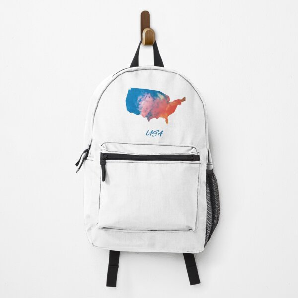 Item preview, USA Map in Watercolor (Blue and Orange) designed and sold by Geometricshow.