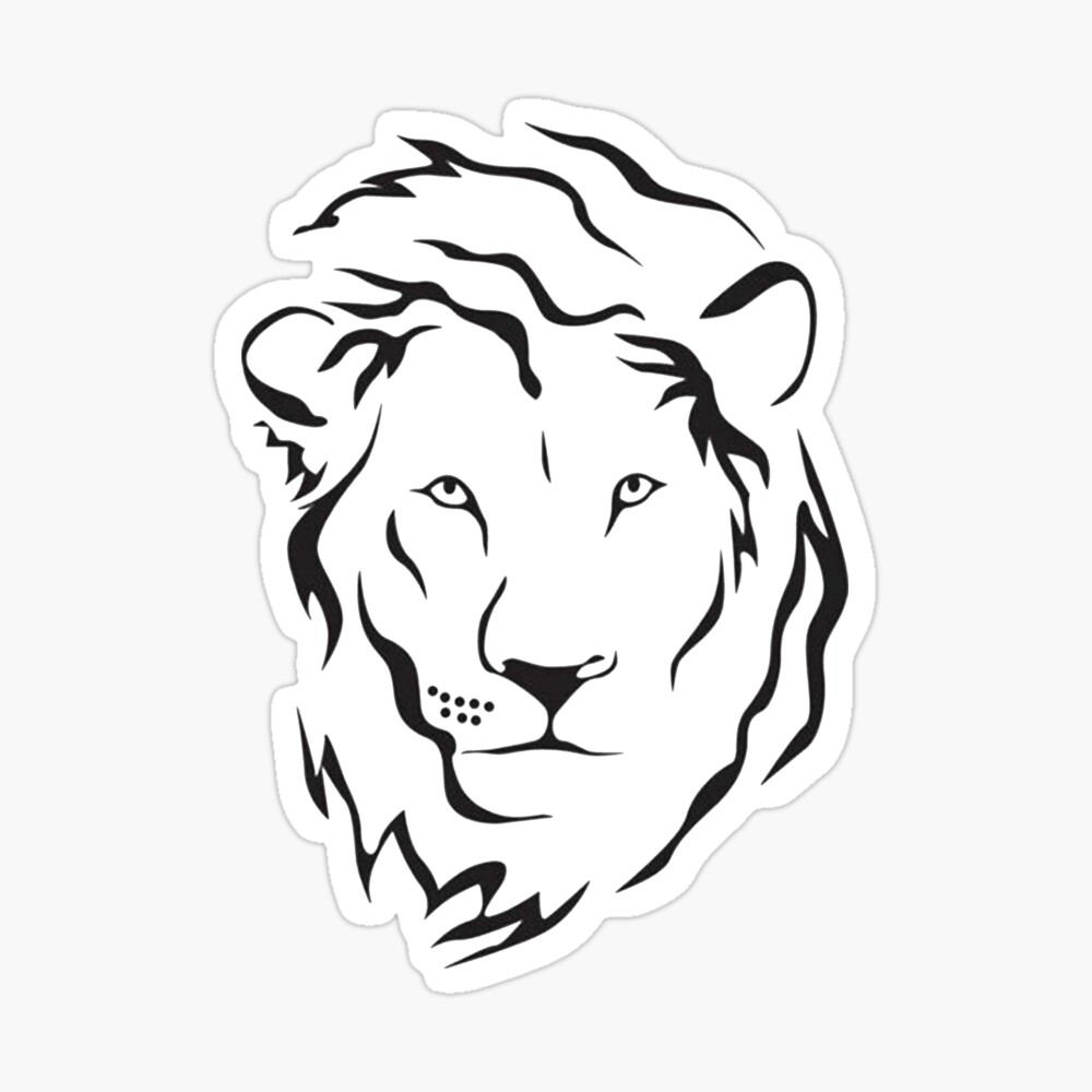 Premium Vector | Coloring book or page for kids. lion black and white  outline illustration.