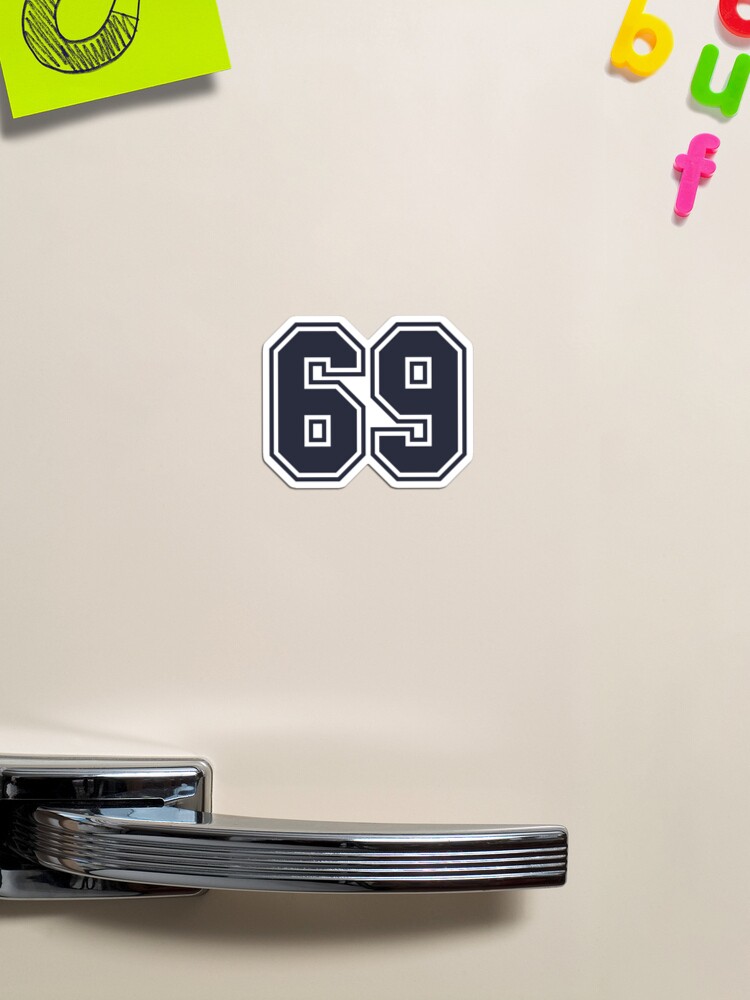 Number 69 Sports Tampa Sixty-Nine Jersey Sticker for Sale by HelloFromAja