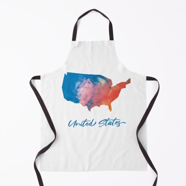 Item preview, United States Map in Watercolor (Blue and Orange) designed and sold by Geometricshow.