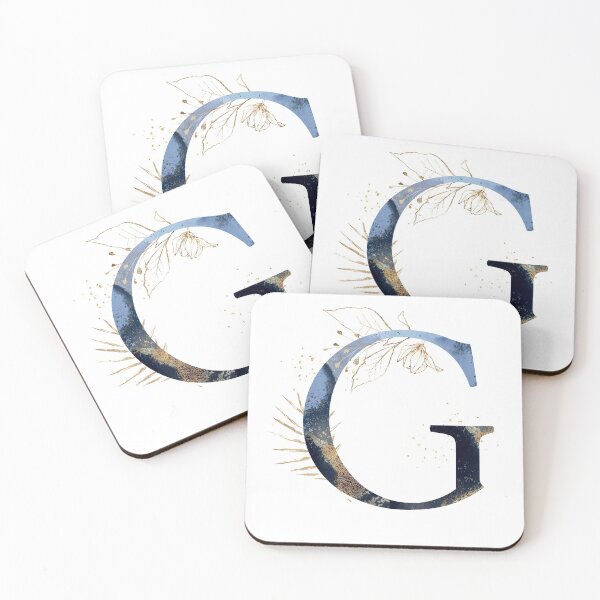 Item preview, Floral Initial Letter G, Monogram Gifts designed and sold by PinkLotusArt.