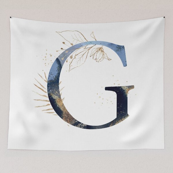 Item preview, Floral Initial Letter G, Monogram Gifts designed and sold by PinkLotusArt.