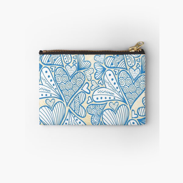 Item preview, Zentangle Inspired Art Heart Blue designed and sold by REApparelCo.