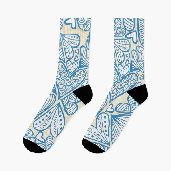 Item preview, Zentangle Inspired Art Heart Blue designed and sold by REApparelCo.