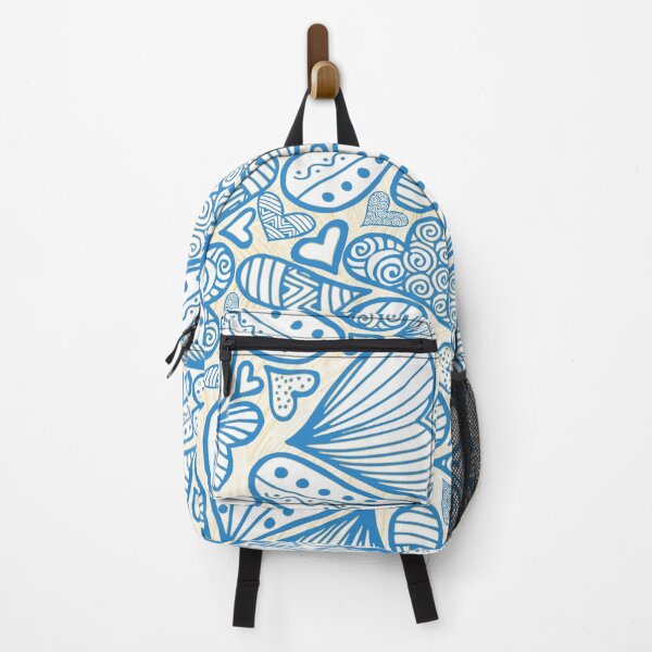 Item preview, Zentangle Inspired Art Heart Blue designed and sold by REApparelCo.
