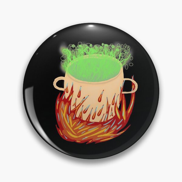 Item preview, Magick smelly cauldron on fire designed and sold by EarthlingHelena.