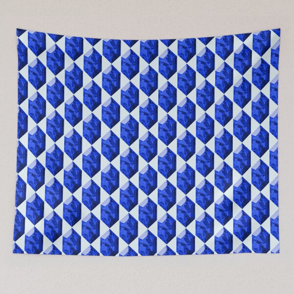 Item preview, Blue Rupee Shattered Crystal Pattern designed and sold by gemdesignco.