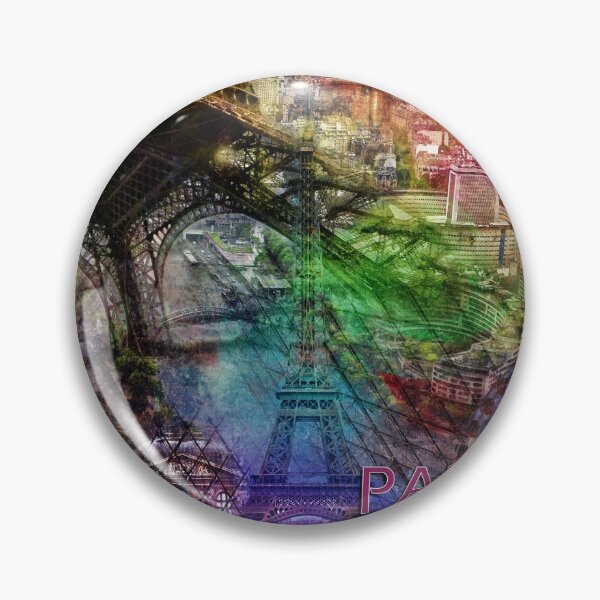Paris Collage Pin