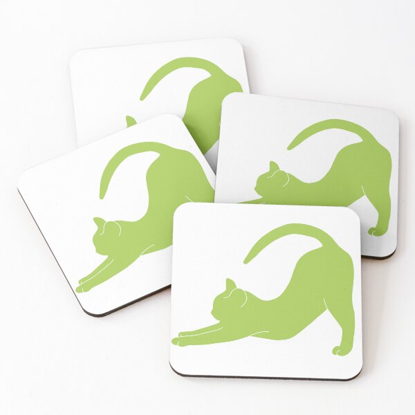 Item preview, cat stretching green designed and sold by KikasArt.