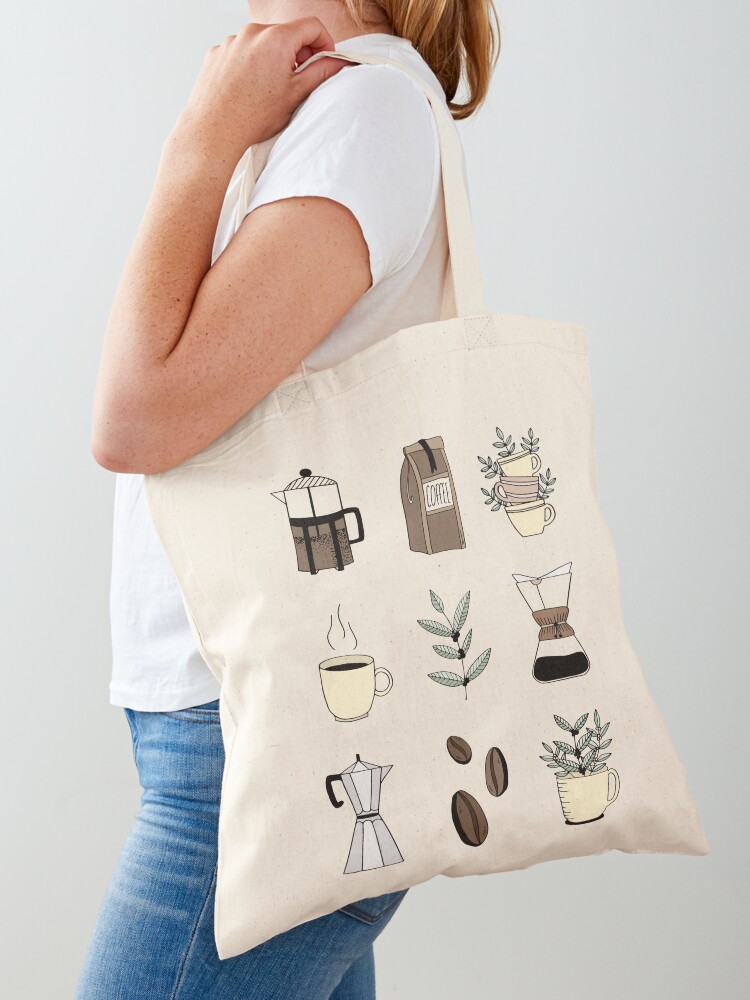 Tote Bag, Coffee Time designed and sold by Hannah Seibert