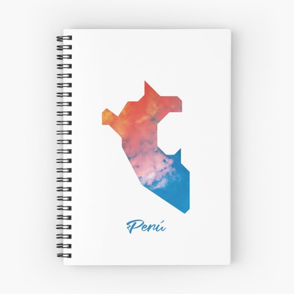 Item preview, Perú Map in Watercolor (Blue and Orange) designed and sold by Geometricshow.