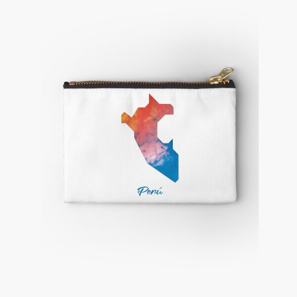 Item preview, Perú Map in Watercolor (Blue and Orange) designed and sold by Geometricshow.