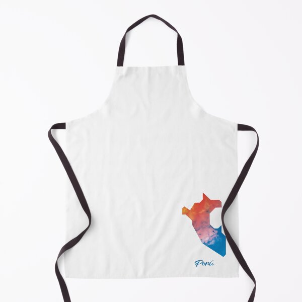 Item preview, Perú Map in Watercolor (Blue and Orange) designed and sold by Geometricshow.