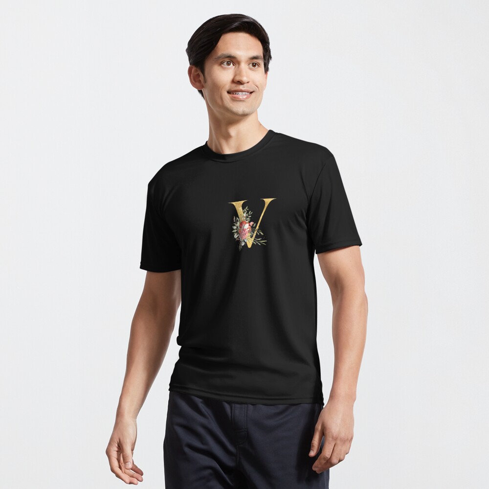 Louis Vuitton Navy Embroidered Flowers Logo Tee