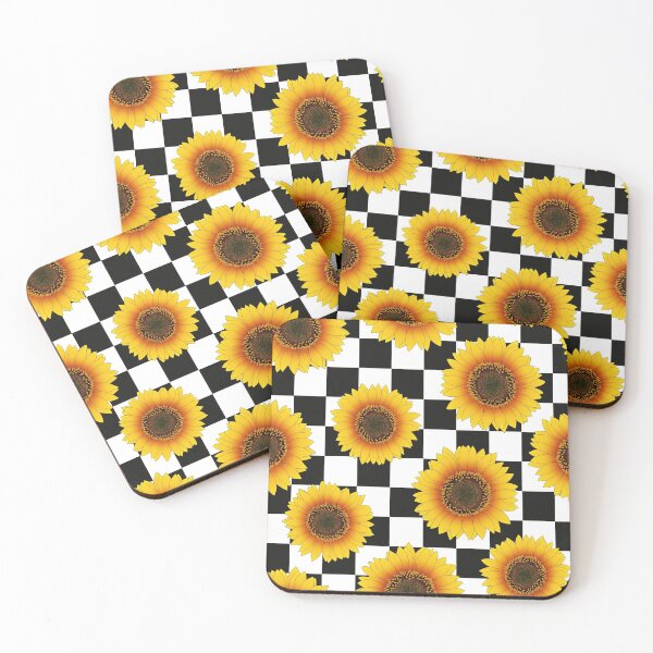 Item preview, Sunflower on Checkerboard  designed and sold by Boutique-Chic.