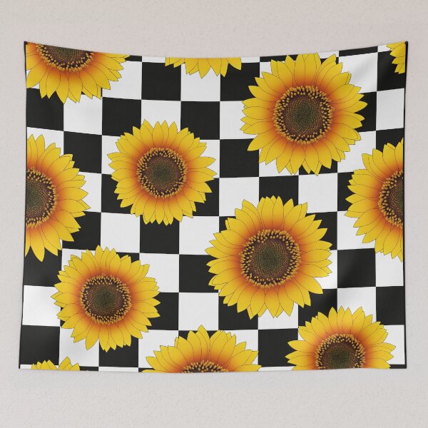 Item preview, Sunflower on Checkerboard  designed and sold by Boutique-Chic.