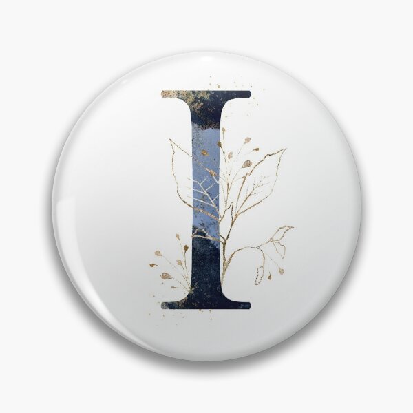 Item preview, Floral Initial Letter I, Monogrammed I designed and sold by PinkLotusArt.