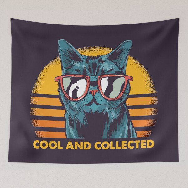 Item preview, Cool and Collected Black Cat designed and sold by CoolSilhouettes.