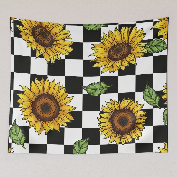 Item preview, Vintage Sunflower on Checkerboard  designed and sold by Boutique-Chic.