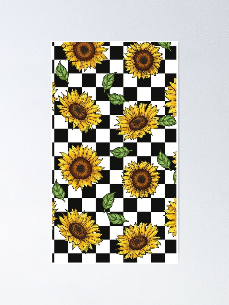 Checkerboard best sale with sunflowers