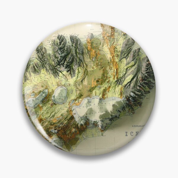 Item preview, 1901 Iceland Geologic Map 3D digitally-rendered designed and sold by ThinkAboutMaps.