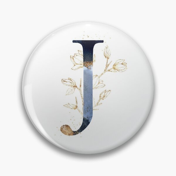 Item preview, Floral Initial Letter J, Monogram designed and sold by PinkLotusArt.