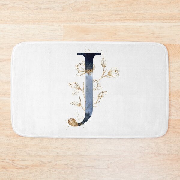 Item preview, Floral Initial Letter J, Monogram designed and sold by PinkLotusArt.