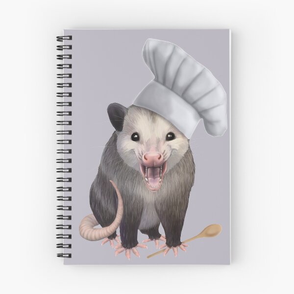 Aperçu de l'œuvre Chef Opossum – un opossum mignon avec un chapeau de chef créée et vendue par Mehu.