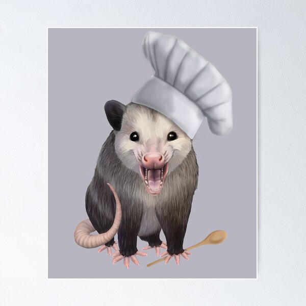 Item preview, Chef Opossum - cute possum in a chefs hat designed and sold by Mehu.