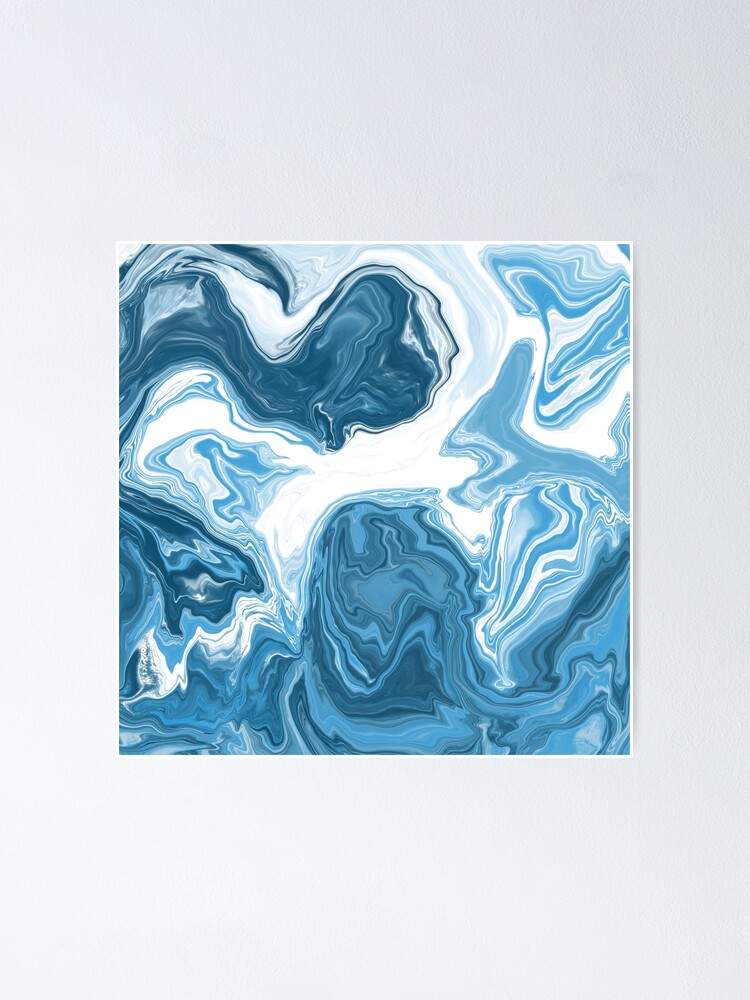 Acrylic Paint Pour - Blue outlet & White