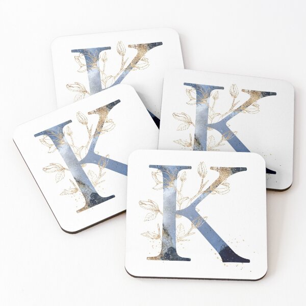 Item preview, Floral Initial Letter K, Monogram designed and sold by PinkLotusArt.