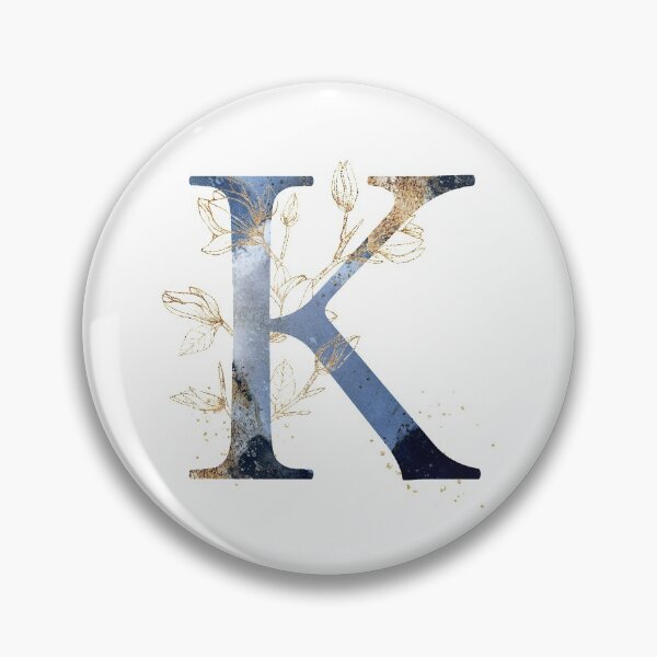Item preview, Floral Initial Letter K, Monogram designed and sold by PinkLotusArt.
