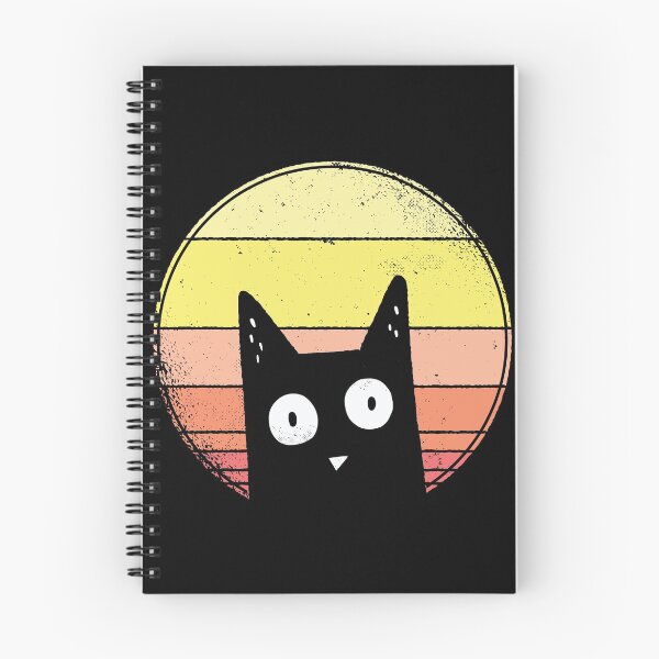 Item preview, Curious Black Cat with Retro Background designed and sold by CoolSilhouettes.