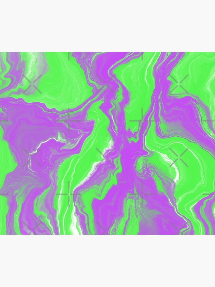 Neon Green / Pink Acrylic Pour Painting by abstractnudes