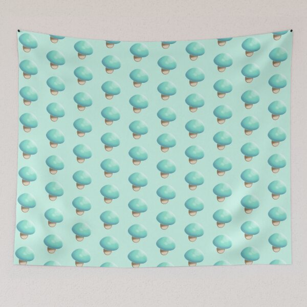 Item preview, Light Teal Blue Mushroom designed and sold by Izyki-O.