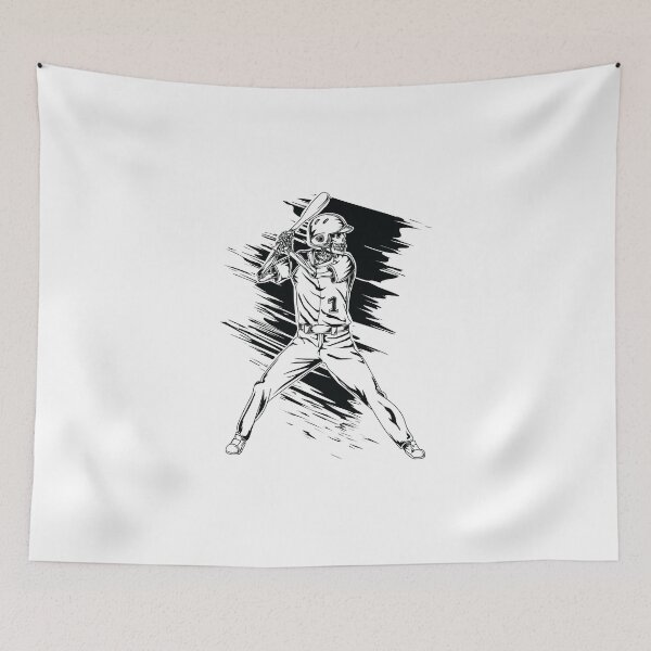 Item preview, Esqueleto de jugador de béisbol designed and sold by eDigi-Arts.