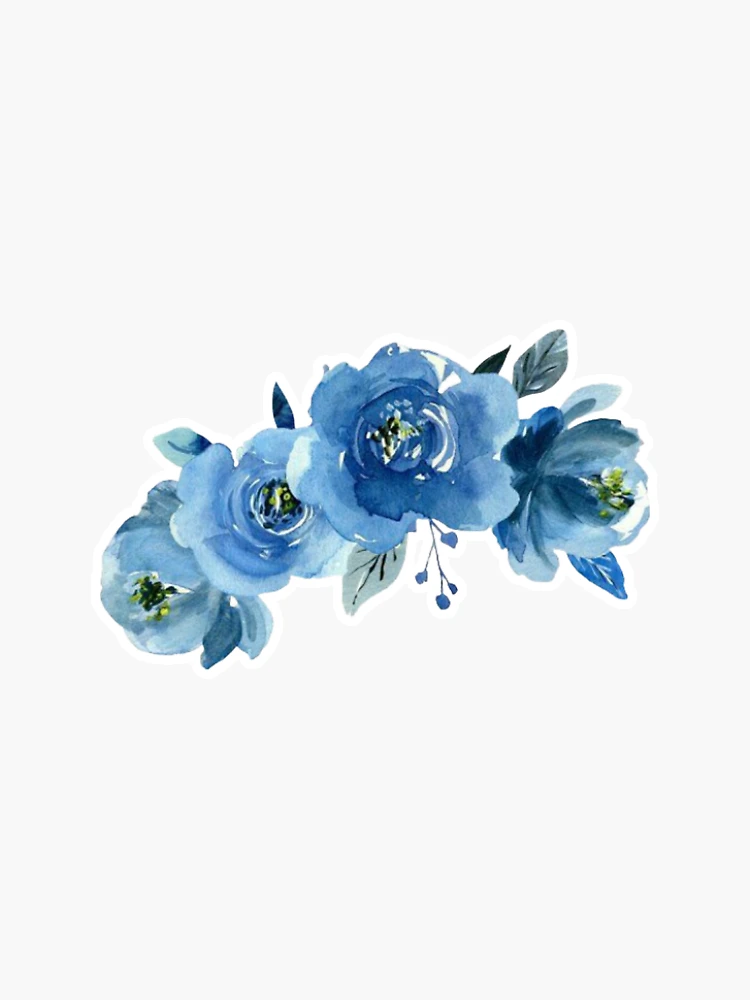 Pet Transparent Blue Flower Vinyl Stickers Decals Bulk - Temu