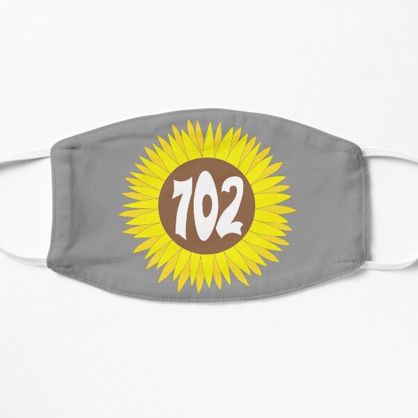 Hand Drawn Nevada Sunflower 702 Area Code Mask