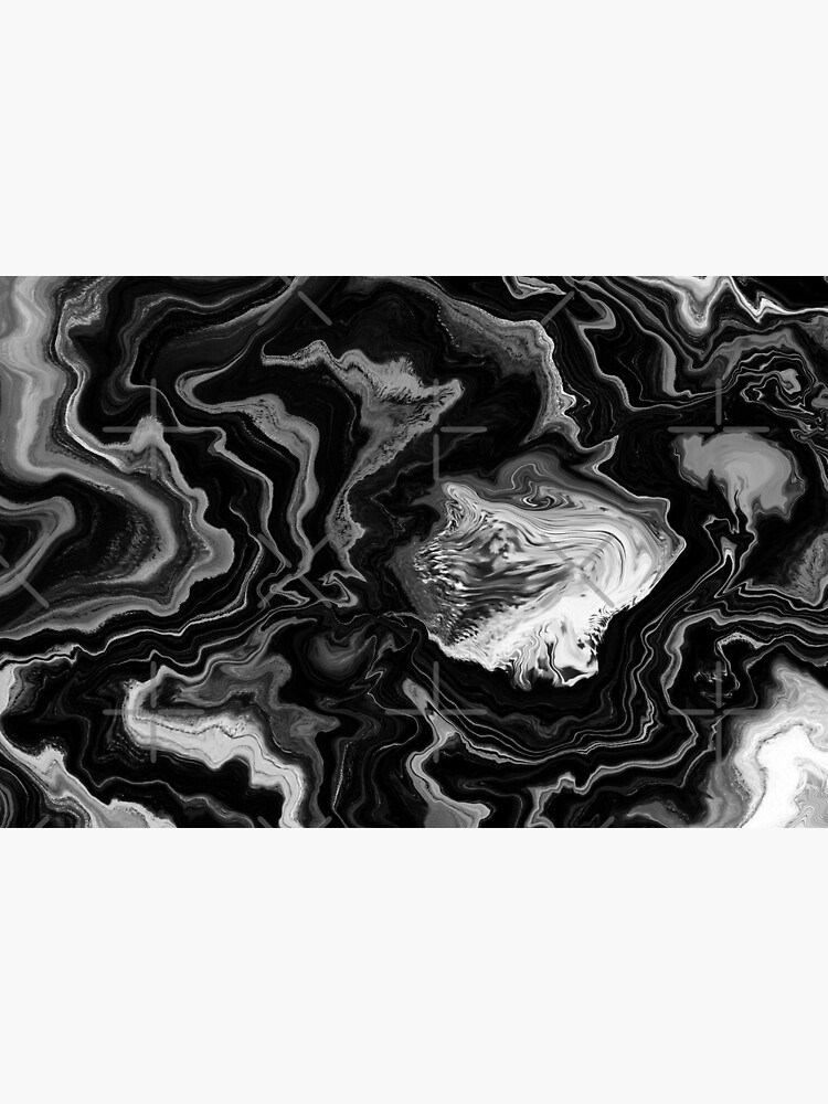 Black and White / Gray Acrylic Pour Painting by abstractnudes