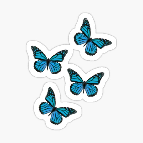 Aesthetic Butterfly Stickers Redbubble - blue butterfly cute roblox pictures for tiktok