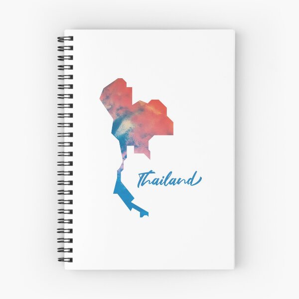 Item preview, Thailand Map in Watercolor (Blue and Orange) designed and sold by Geometricshow.