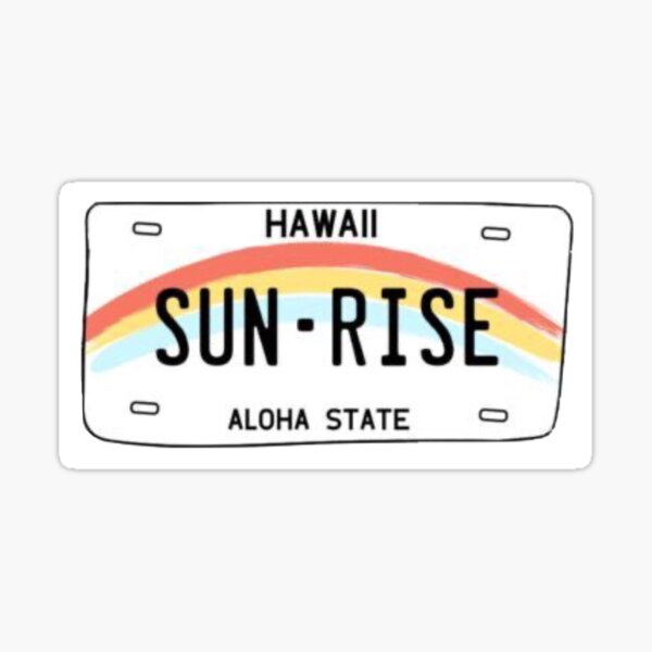 “Aloha state license plate” Sticker for Sale by aloha-designs | Redbubble