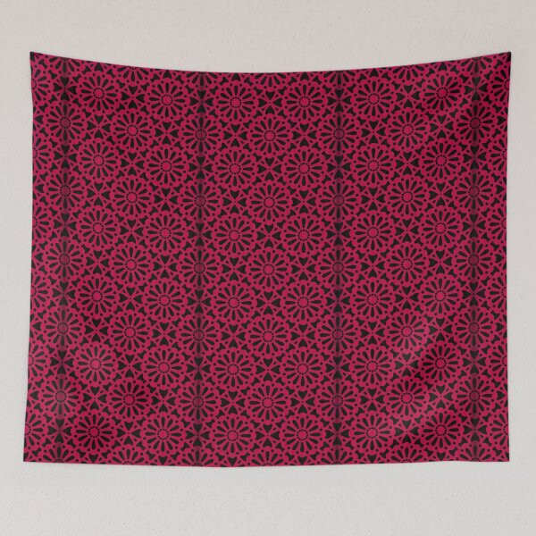 Item preview, Orange floral elemental pattern background designed and sold by LynksArts.